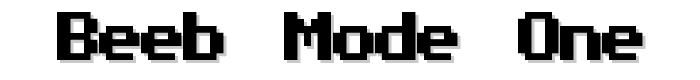 Beeb Mode One font